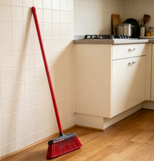 Commercial Kitchen Broom - Conjunto de 2 Vassouras Retangulares de