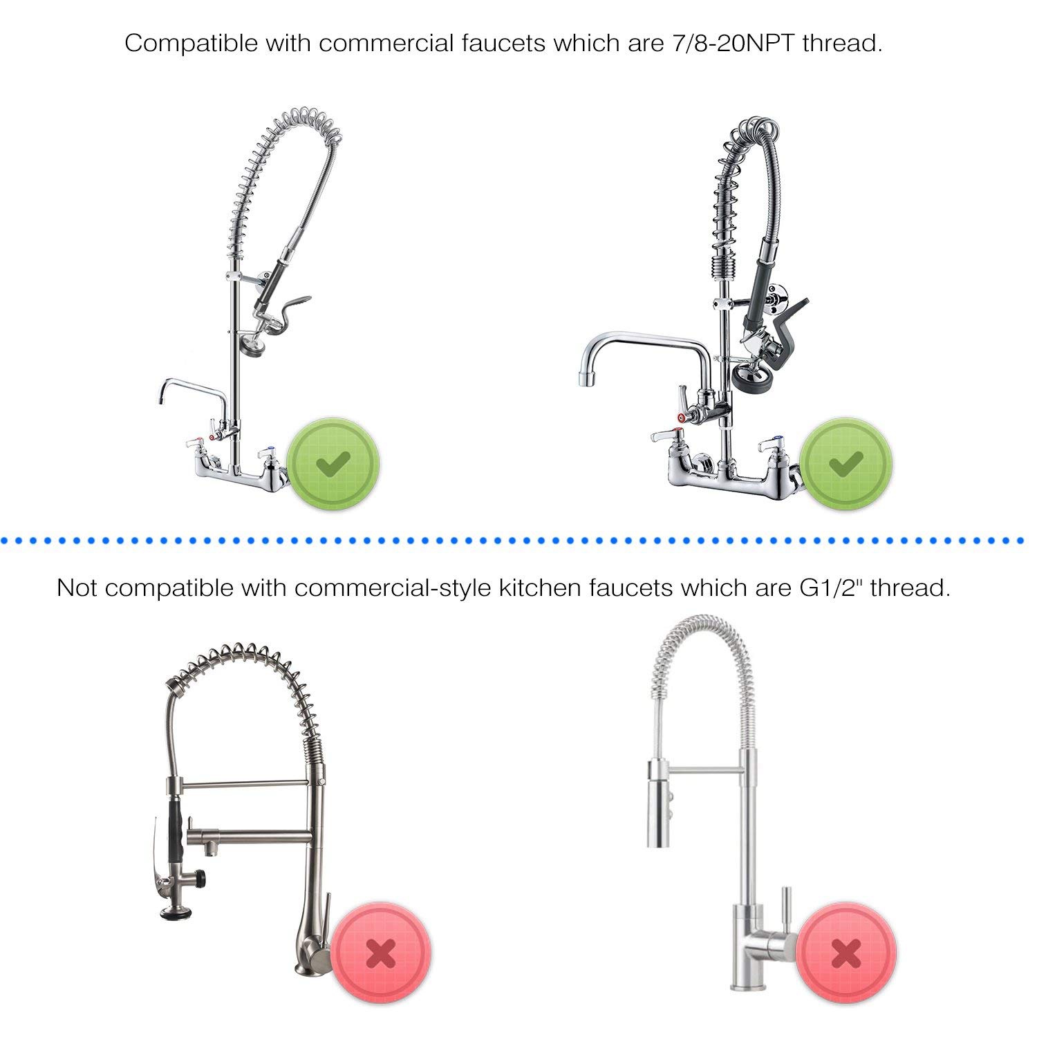 Commercial Kitchen Sprayer - Em estoque pulverizador de pré-enxágue peças