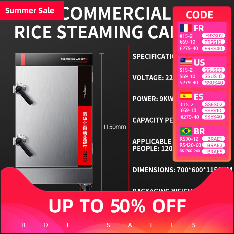 Armário de arroz a vapor comer - Commercial Rice Cooker avaliação e preço
