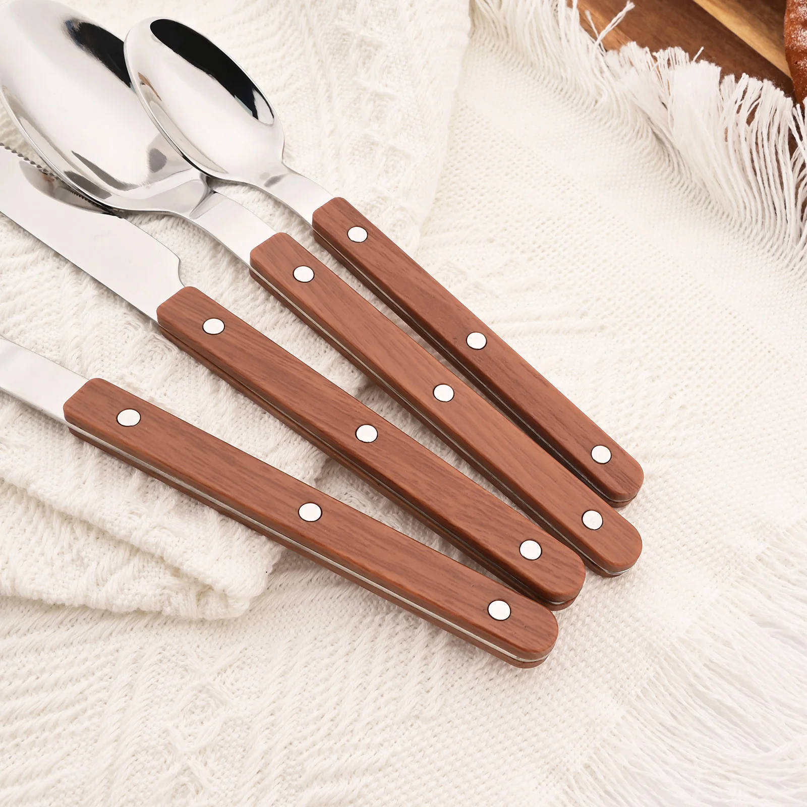 5/20 pçs imitação de madeira p - Commercial Kitchen Knife Set avaliação e preço